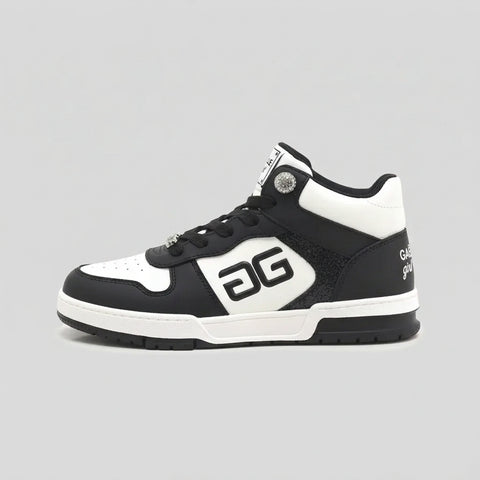 GAËLLE Party High Cut White Black, vista laterale