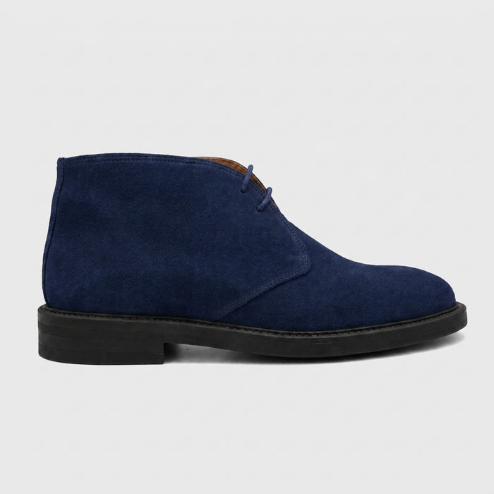 SAXONE Polacchine Highland uomo in camoscio blu