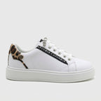 CAFèNOIR Skate Bianco Leopard, vista laterale
