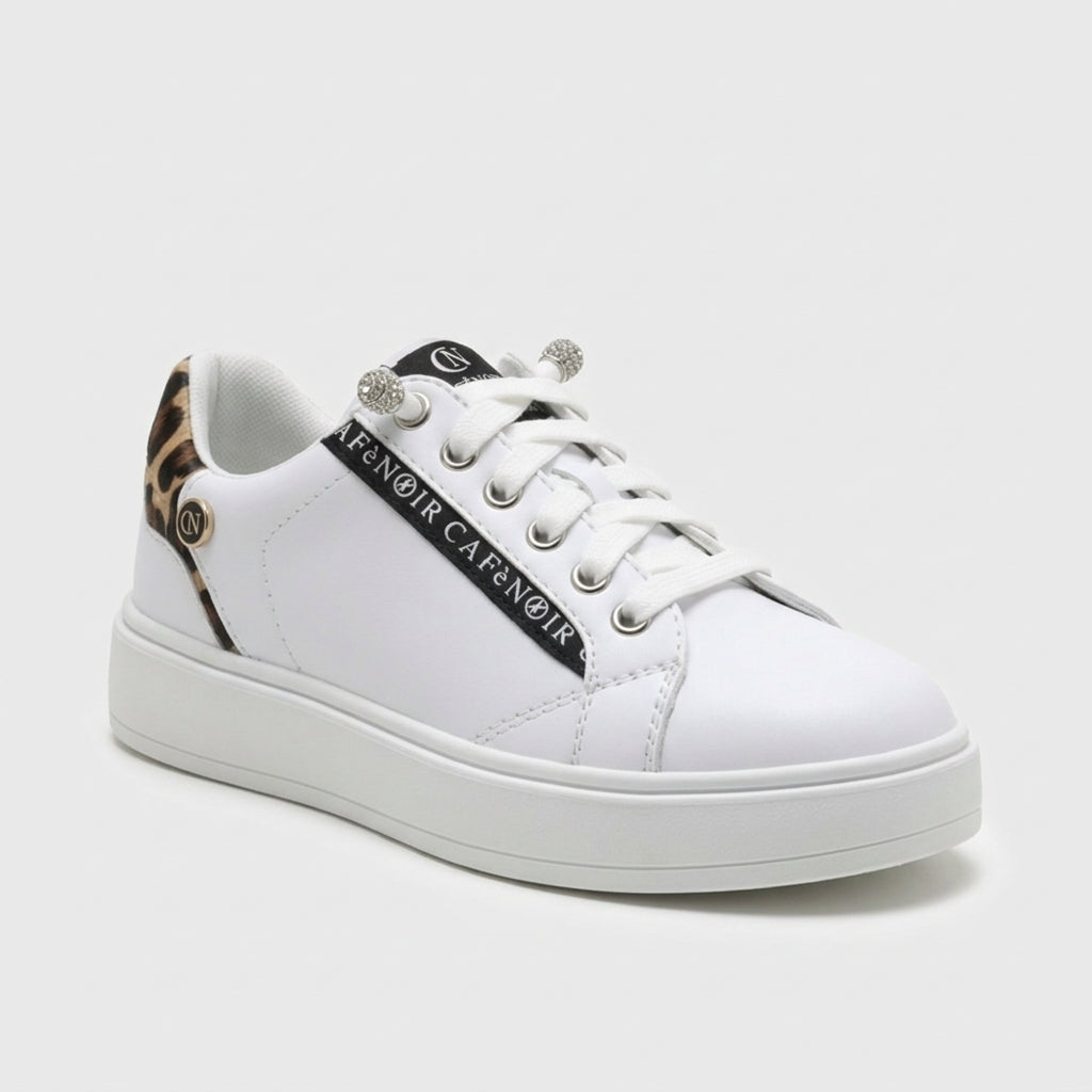 CAFèNOIR SKATE BIANCO LEOPARD