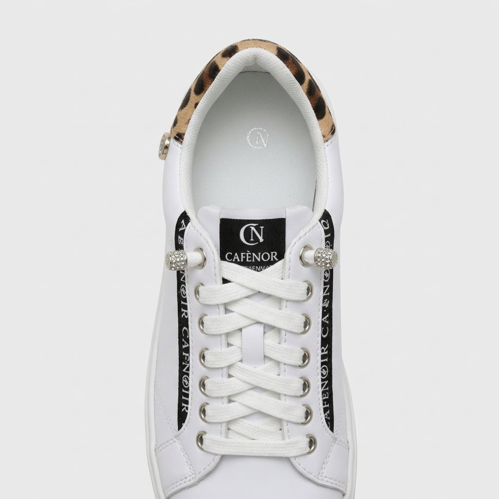 CAFèNOIR SKATE BIANCO LEOPARD