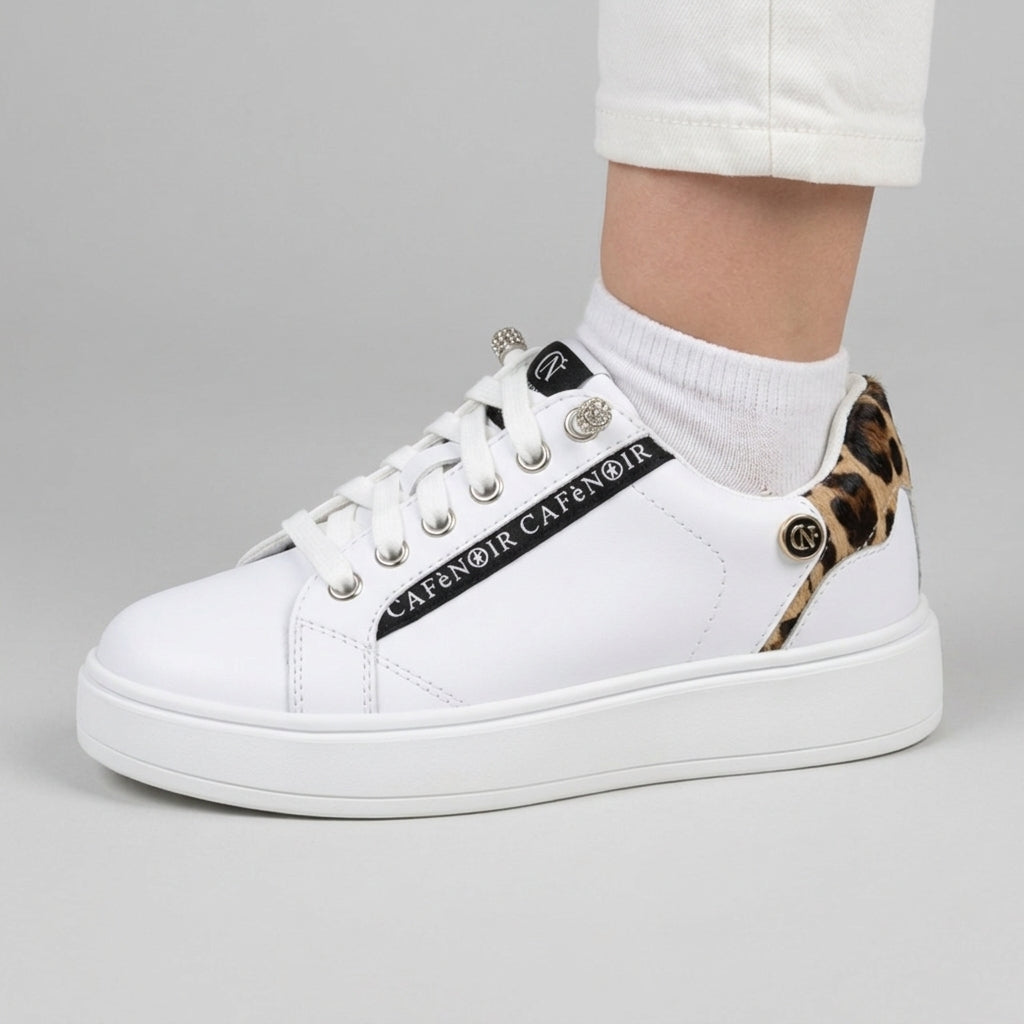 CAFèNOIR SKATE BIANCO LEOPARD