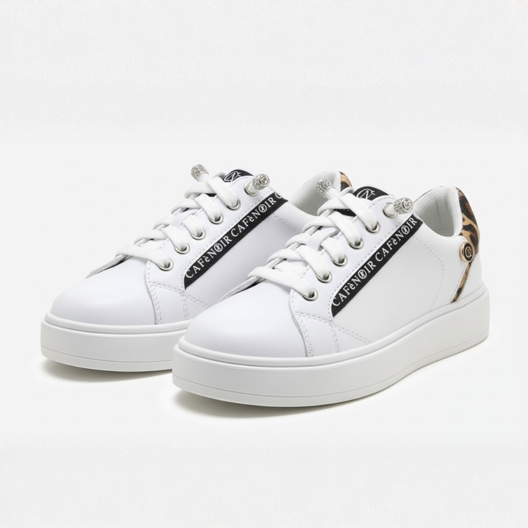 CAFèNOIR SKATE BIANCO LEOPARD