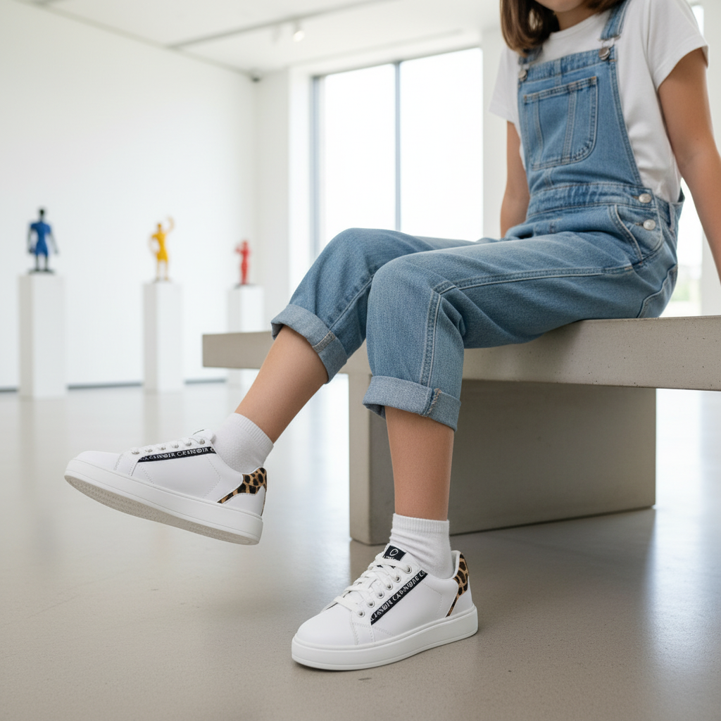 CAFèNOIR SKATE BIANCO LEOPARD