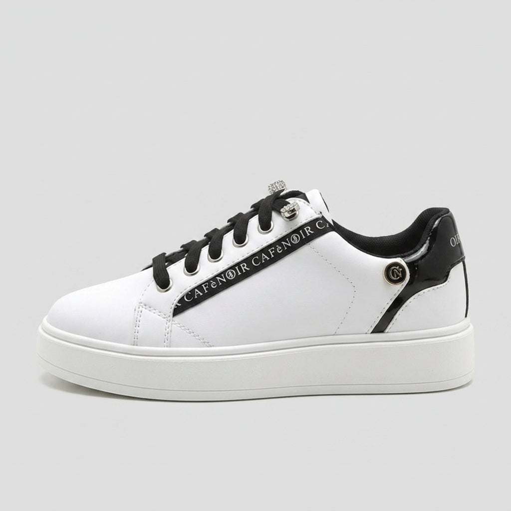 CAFèNOIR Skate Bianco Nero, vista laterale