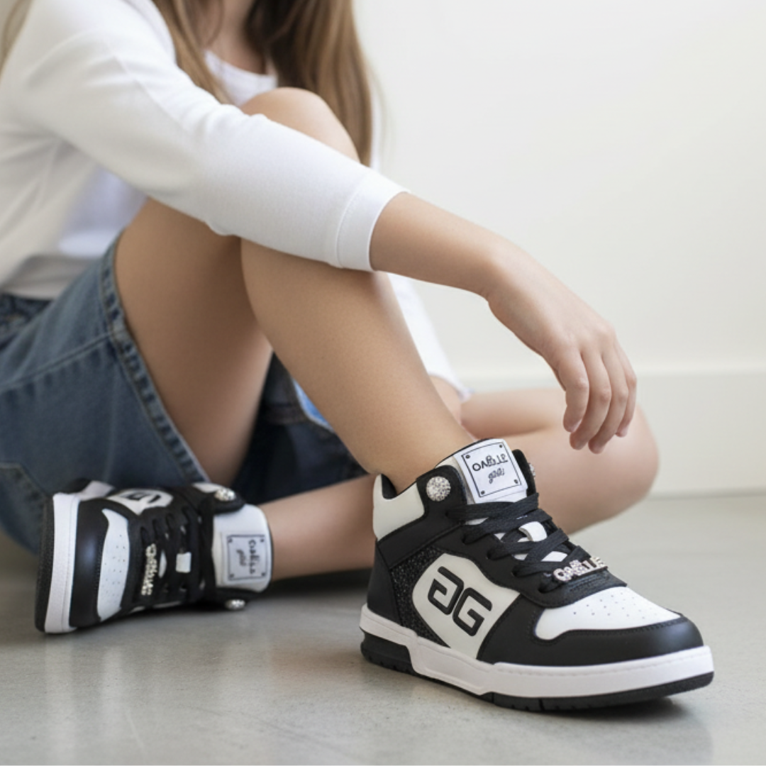 GAËLLE PARTY HIGH CUT WHITE BLACK