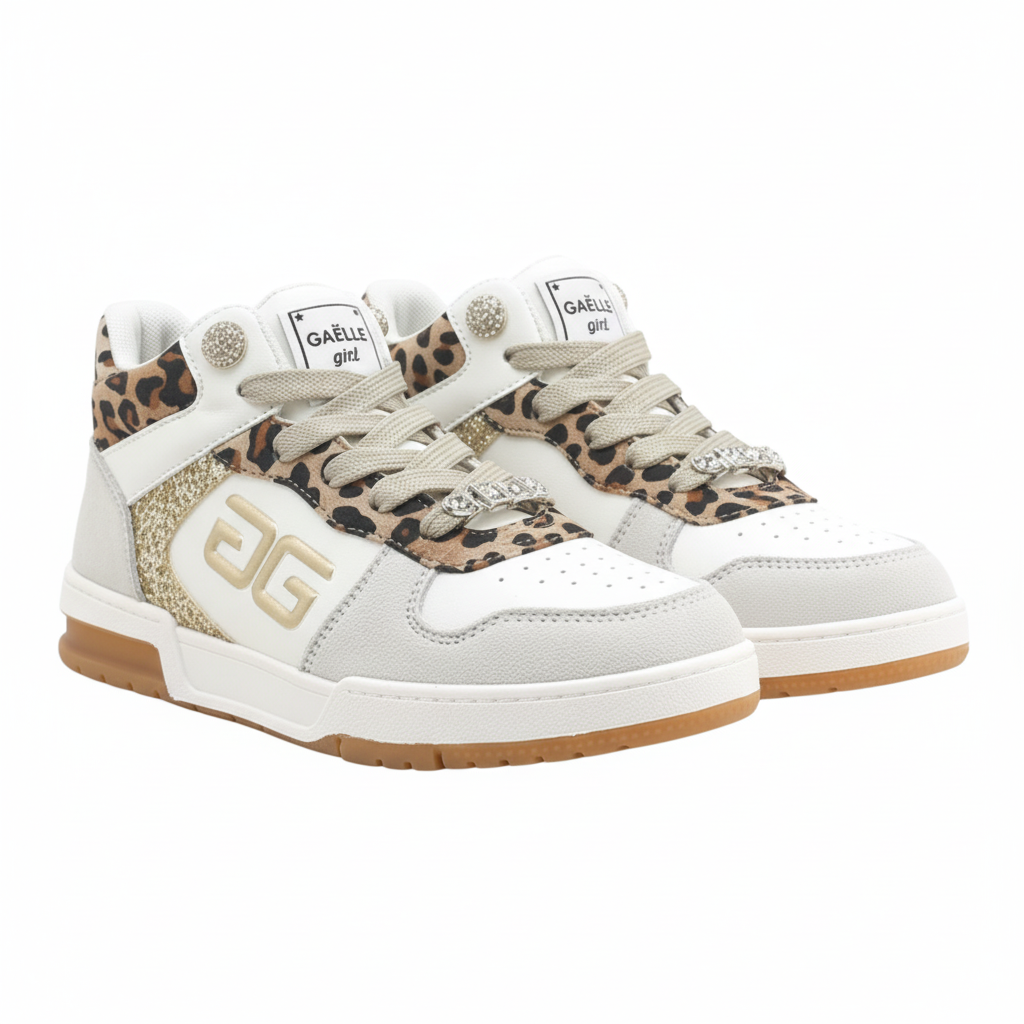 GAËLLE PARTY HIGH CUT WHITE LEOPARD