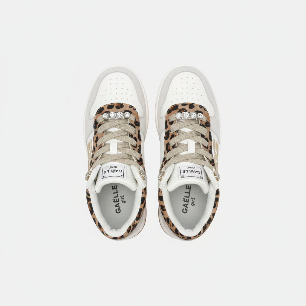 GAËLLE PARTY HIGH CUT WHITE LEOPARD