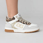 GAËLLE PARTY HIGH CUT WHITE LEOPARD