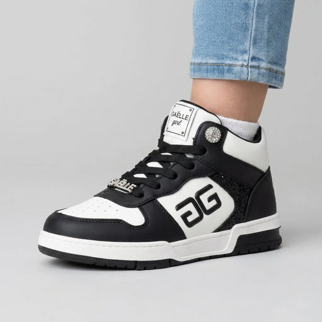 GAËLLE PARTY HIGH CUT WHITE BLACK